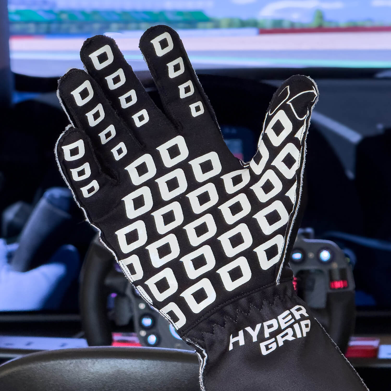 Outlap HyperGrip Sim Racing Gloves showcase palm